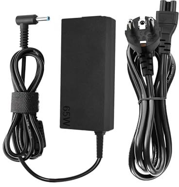 Chargeur pour Ordinateur Portable 65W Compatible avec HP Elitebook 840 850 G3 G4 G5 Probook 430 440 450 G3 G4 G5 G6 G7 Pavilion x360 11 13 15 Envy Spectre Adaptateur Secteur 19.5V 3.33A 4.5 x 3.0mm
