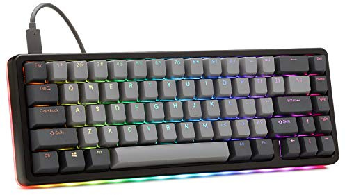 High-Profile Mechanical Keyboard - 65% Gaming Keyboard, Hot-Swap Switches, Programmable Macros, RGB LED Backlighting, USB-C, Doubleshot PBT, Aluminum Frame