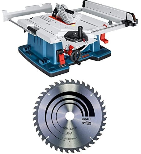 Bosch Professional 0601B30400 Sega a banco Professional + BOSCH, Lama per sega circolare Optiline Wood, 254 x 30 x 2,8 mm, 40 denti - 2608640443