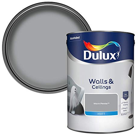 Dulux Walls & Ceilings Matt Emulsion Paint - Warm Pewter - 5L