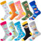BONANGEL Lustige Socken Herren 43-46 39-42 Bunte Fun Gemusterte Muster Socken Baumwolle Witzige Strümpfe Mehrfarbig Klassisch als Geschenk für Männer