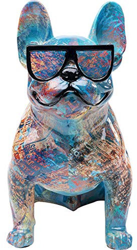 Kare Design Deko Figur Dog of Sunglass, Accessoire, Deko Objekt, Deko für Wohnzimmer, Zimmer Dekoration, Bulldogge, Tiermotiv Hund, 37x30x20cm