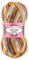 100g Sockenwolle Superwash Comfort 4-fädig Schurwolle Sockengarn Farbauswahl, Farbe:7652 braun grau gelb creme