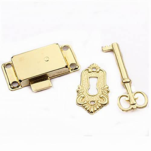 LBTODH Gold Vintage Schrankschloss mit Befestigungsschrauben