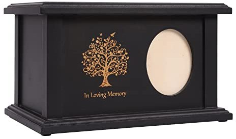 Tree of Life Wooden Urns for Adults - Holds Up to 230 Cubic Inches of Ashes