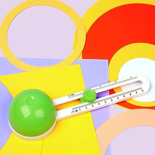 Risegun Roterande fräsar cirkulär pappersskärare, roterande cirkelskärare papper cirkelskärare justerbar rund kartong trimmer gratulationskort hantverk skärverktyg