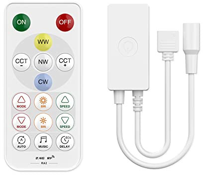 FCOB SP642E PWM CCT Bluetooh LED Controller mit RF Fernbedienung Farbtemperatur wechseln Unterstützt CCT tunable LED Strip DC5V DC12V DC24V APP Kontrol Musik Modus