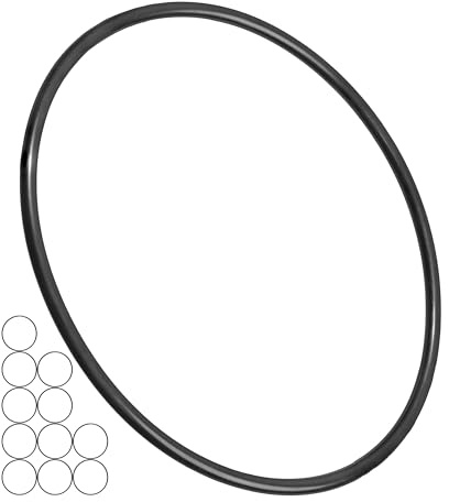 Dichtungsringe Set, 12 Stück, AD Ø 90 mm, ID Ø 82 mm, Dicke 4 mm, in Schwarz, aus Nitril Kautschuk, Gummiringe für Reparatur von Sanitär, Maschinen, Motoren, Dichtungsset Gummi O-Ring, Flachdichtung