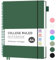 RETTACY Notizbuch A4 Liniert, Leichtgewicht Ringbuch, Tagebuch 55 Blatt / 110 Seiten Zum Schreiben, Notepad 100 GSM, College-liniertes PVC Journal 21,5 x 27,9cm - Dunkelgrün