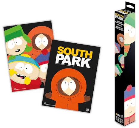 Grupo Erik Poster South Park Set 2 Stück Kunstdruck - Deko Wohnzimmer oder Deko Schlafzimmer - Deko Zimmer - Größe 38 x 52 cm - Offizielle Lizenz