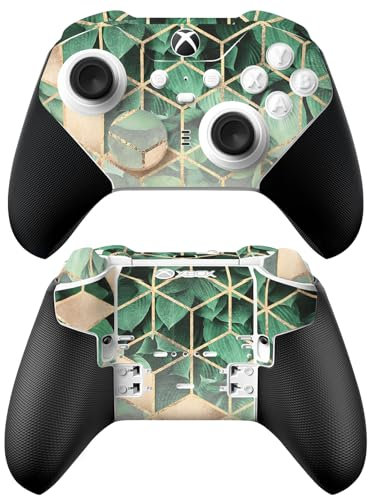 Head Case Designs Offizielle Elisabeth Fredriksson Blätter und Würfel Kunst Mix Vinyl Haut Gaming Aufkleber Abziehbild Abdeckung kompatibel mit Xbox Series X & S Elite Wireless Controller Series 2