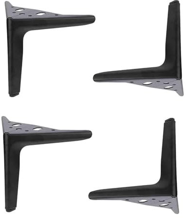 Lot de 4 pieds pour meubles, pieds triangulaires modernes pour meubles en métal, pieds de meubles triangulaires de rechange pour placard, table basse, canapé, support TV et autres