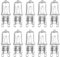 liuchanghe 10er Pack G9 Halogen Leuchtmittel, G9 33W 230V Dimmbar Halogenlampen, Nicht Flimmern, Halogen Glühbirne, Warmweiß Lampen 2800K für Backofenlampe, Deckenleuchten, Leuchter