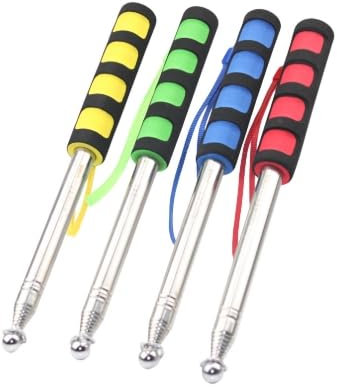 sinirttou Astas Bandera Telescópicas, Astas Bandera Telescópicas, 2.5M Extensible Asta de Bandera con 8 Clips Plegable Mastil Bandera, Palo telescopico de Bandera para Guía de Viaje Banner