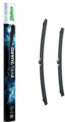 Valeo Everguard 2 Scheibenwischer VSK10 - Vorne - 550 mm / 450 mm | Set mit 2 Silikon-Flachbalkenwischern, 566026