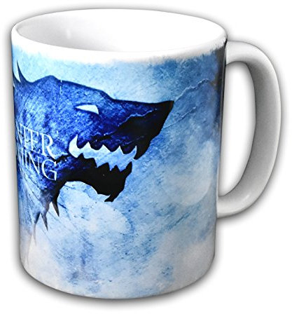 Schattenwolf Eisblau Tasse Kaffee Tee - Tasse aus brillanten Porzellan - Geschenkidee, Sammeln
