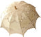 Jellbaby Sombrilla blanca de encaje para boda, accesorio de disfraz de dama victoriana, decoración de fiesta nupcial (beige), blanco, beige, M