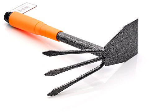 Finder Stahl culti-Hoe Rechen Hacke Garten Werkzeug, 11–1/10,2 cm Große Korrosionsschutz Weiche Griff Graben Hand Werkzeug