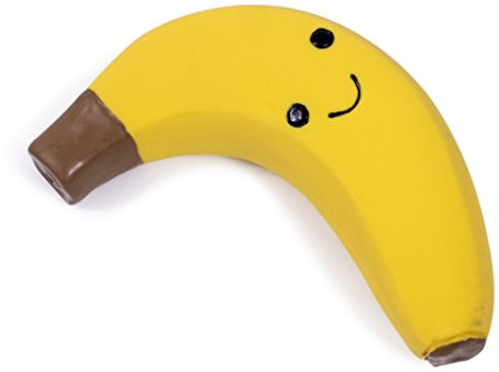 Petface Latex Banana Hundespielzeug, weiches Kauspielzeug, klein