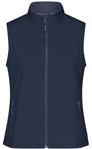 James & Nicholson Damen Softshell Weste - Taillierte Weste aus atmungsaktivem Softshell | Farbe: navy/navy | Grösse: XXL