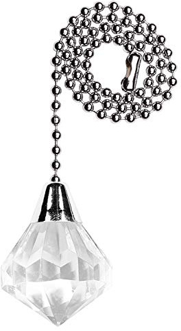 77289 Chrome Finish, Acrylic Diamond Pull Chain
