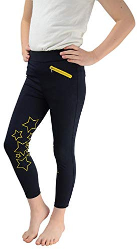 HyPERFORMANCE Childrens/Kids Stella Riding Tights (5-6 Years) (Navy/Yellow)