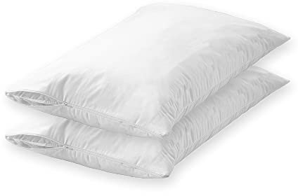 GDN | Protector de Almohada 100% Algodón - Juego de 2 Fundas para Almohada con Cremallera 40x60 cm – Antiácaros y Transpirable