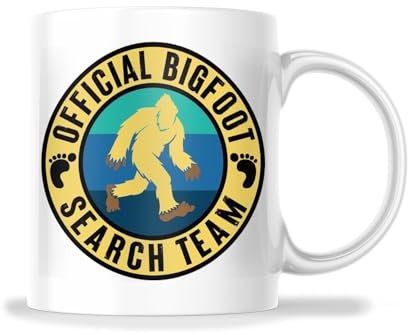 Official Bigfoot Search Team Ceramic Coffee Mug | Sasquatch Yeti Coffee Cup | 11-Ounce Mug | N018