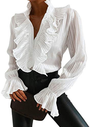 Onsoyours Chemisier Carreaux Femme Chemise Bucheron Western 100% Coton Décontractée Classique Retro Ecossaise Coton Flanelle Blouse Gilet T Shirt Casual Vintage D Blanc M