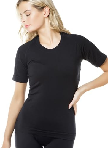 Relaxsan Zero Women’s Thermal Top, Short Sleeve, Merino Wool Base Layer, Made in Italy, cod. 3210