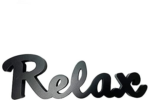 Holzschild mit Aufschrift Relax und Relax