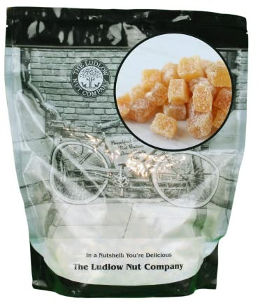 Ludlow Nut Candied Ginger (Crystallized Ginger) 1kg - Warming Chunks of Ginger - Ideal for Ginger Lovers - Suitable for Vegetarians. Fat Free