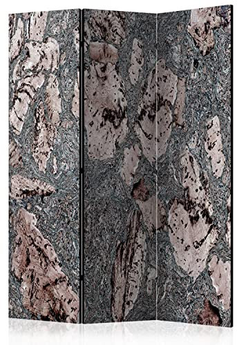 murando Akusticher Raumteiler Abstrakt Foto Paravent 135x172 cm beidseitig auf Vlies-Leinwand bedruckt Akustikschaum Trennwand Spanische Wand Sichtschutz Home Office Kork Baum Natur Birke f-A-0141-z-b