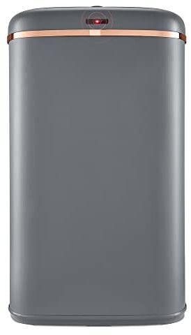 Tower T838010GRY Cavaletto Square Sensor Bin, 58L, Grey and Rose Gold