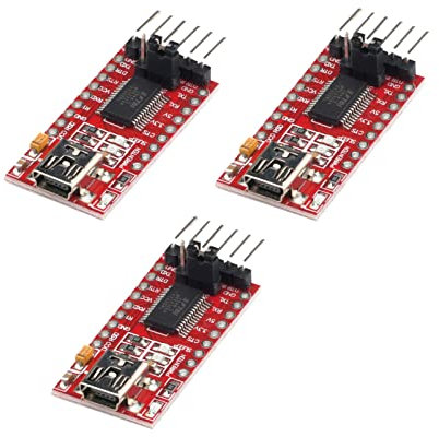 Aideepen 3pcs Serial Adapter FT232RL USB to TTL Adapter Module for 3.3V and 5V