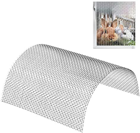 muRzAnsi 304 Stainless Steel Woven Wire Mesh 6 Mesh Rodent Proofing 0.5mm Wire Metal Mesh - Blocks Rats & Mice for Bugs and Rodents Metal Security Guard Garden Screen Cabinets