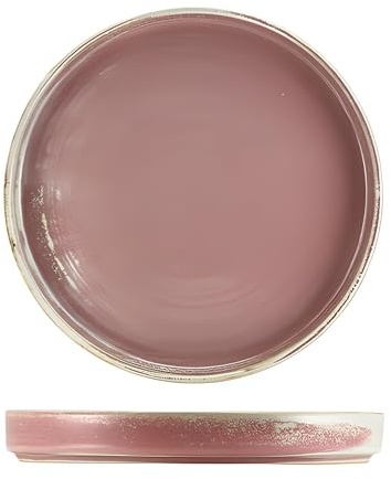 Genware Terra Lot de 6 assiettes de présentation en porcelaine Motif roses 26 cm