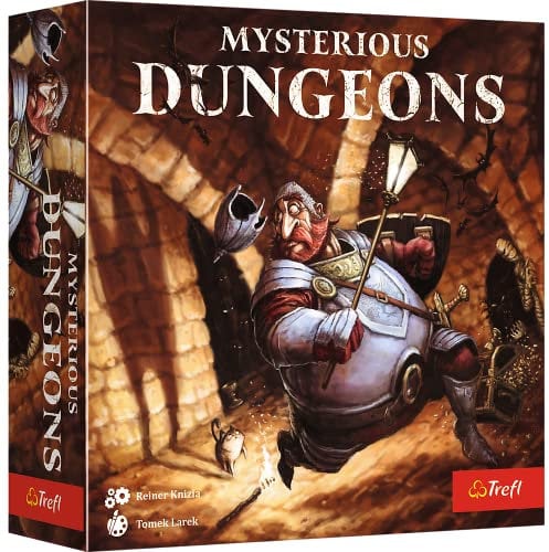 Trefl - Mysterious Dungeons - Geheimnisvoller Untergrund - Familienstrategiespiel, Gänge Bauen und Schätze sammeln, Einzelspieler-Variante, Partyspiel für Erwachsene Kinder ab 6 Jahren, 02403