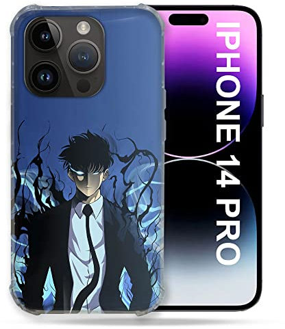 Cokitec Schutzhülle für iPhone 14 Pro (6.1), Manga Solo Leveling Sung, Blau
