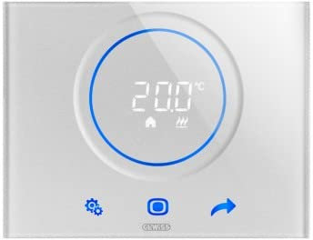 Gewiss GW16976CT Termostato Thermo Ice, Da Parete, KNX, Titanio, 123mm x 95mm x 21mm
