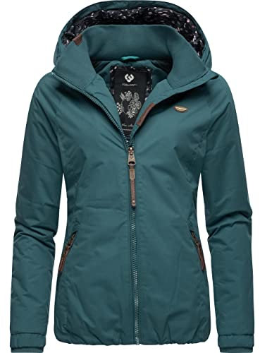 Ragwear Damen Winterjacke warmer Kurzmantel mit Kapuze Dizzie Winter Intl Dark Green22 Gr. XS