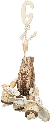 Natural toy, mahogany pod/sea shells, 26 cm