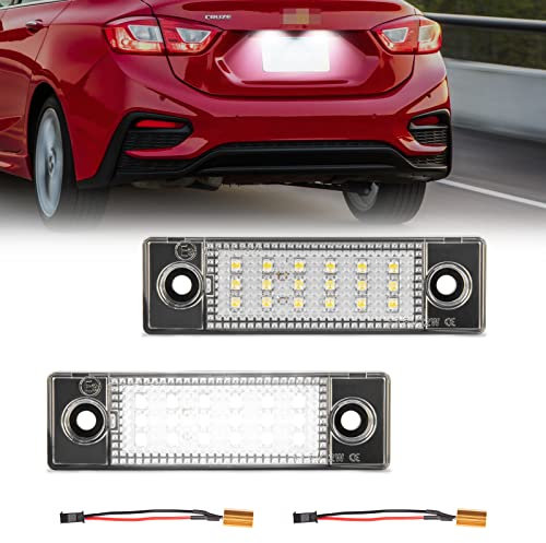 OZ-LAMPE LED Kennzeichenbeleuchtung für Chevr-olet Cruze, Kennzeichen mit CAN-Bus, Nummernschildbeleuchtung LED 2 Stücke