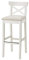 IKEA INGOLF Barhocker mit Rückenlehne, 75 cm, Weiß/Hallarp Beige