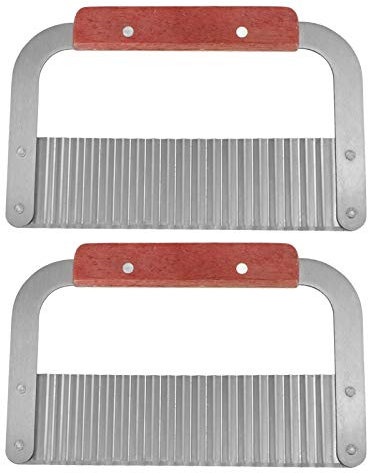 2Pcs Stainless Steel HandMade Soap Cutter Knives Crinkle Cutting Tools Essential Kitchen Accessory for Soap Making Enthusiasts