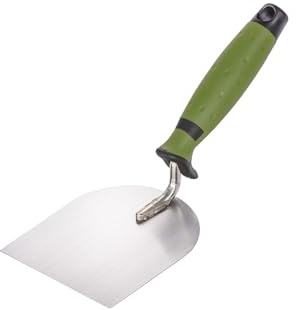 Colorus Stuckateurspachtel 120 mm Edelstahl rostfrei mit 2K Griff | Gipserspachtel, Spachtelkelle und Putzerkelle in einem – 120 mm breit für Gips, Putz und Spachtelmasse
