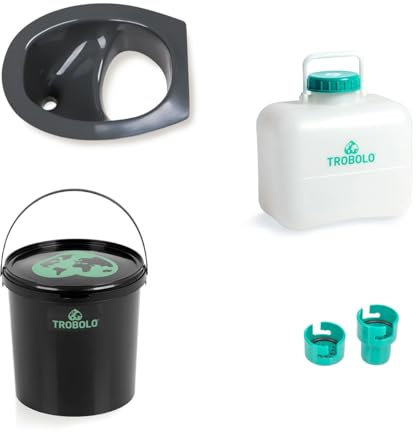 TROBOLO DIY Composting Toilet Set with Urine Diverter and Containers, Build Your Own Urine-diverting Dry Toilet
