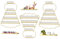 Kalolary Badminton Metal Wall Mounted Nail Polish Storage Racks, 5 Tiers Gold Display Rack Cosmetic Display Cases Lipstick Perfume Wall Shelf Essential Oil Organizers for Home Spa Nail Salon Shop