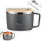 MEYAGOT Bol à Ramen Avec Couvercle,1300ml Bol A Ramen Instantané,Bol Ramen Acier Inoxydable Avec Baguettes Et Cuillère,Bol De Cuiseur Ramen Portable Pour Nouilles Instantanées,Salade