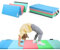 PhysKcal 5 Panel Buntes Klappbare Weichbodenmatte Turnmatte Fitnessmatte Gymnastikmatte mit Tragegriffen, Sportmatte Spielmatte, Tumbling-Matte für Kinder, Polsterung für Activity Play